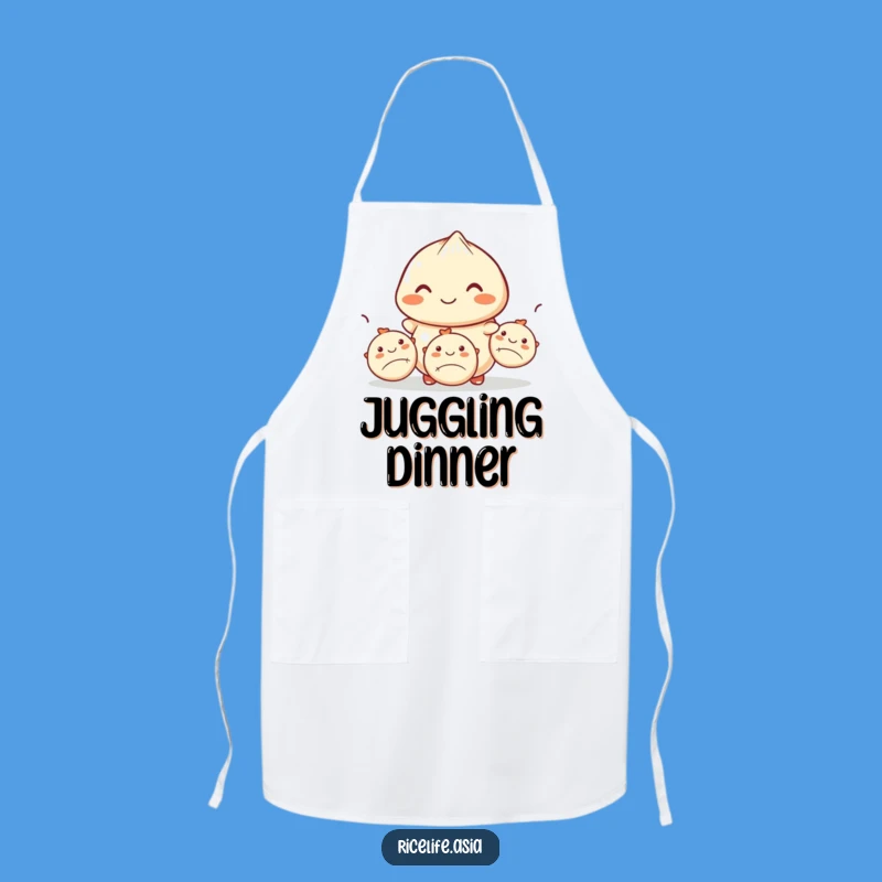 Funny Dumpling Juggling Apron - Cook with Comedy and Skill