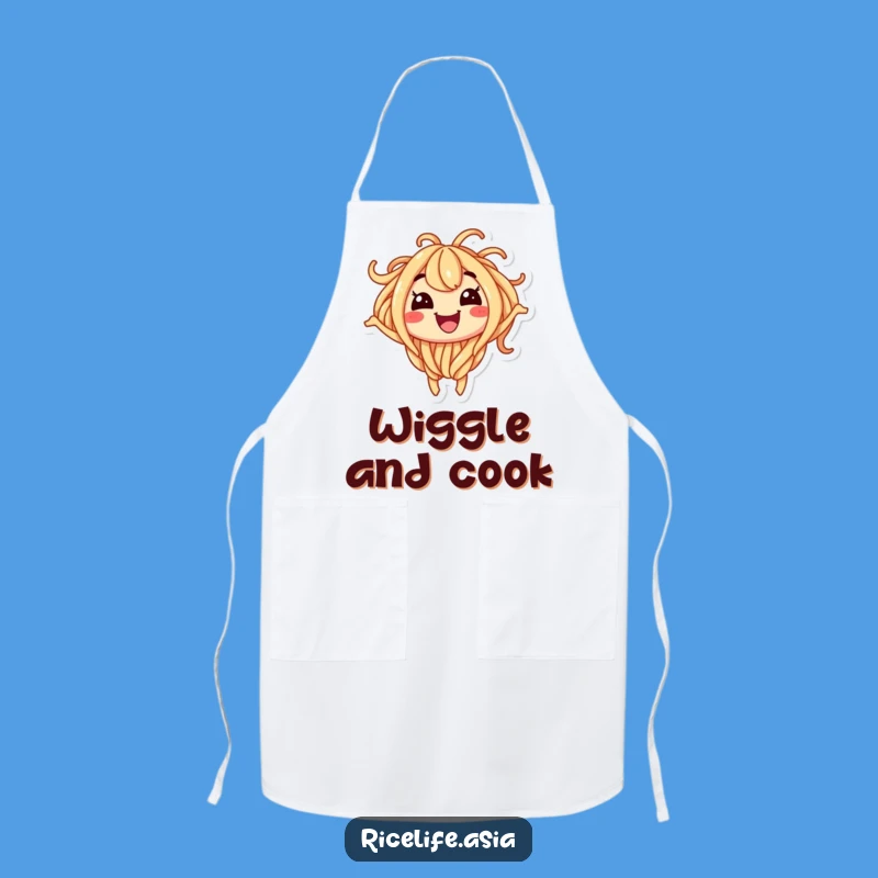 Funny Noodle Wiggle Apron: Cook with Fun, Excited Character Kitchen Gear