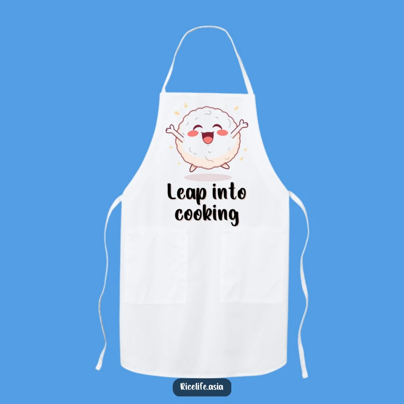 Funny Leaping Rice Ball Apron - Cook with Joy and Energy