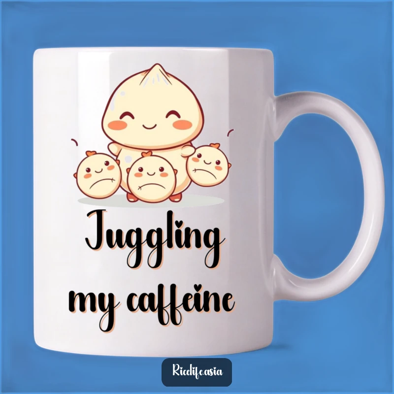 Funny Smiling Dumpling Juggling Mug - Hilarious Gift for Food Lovers