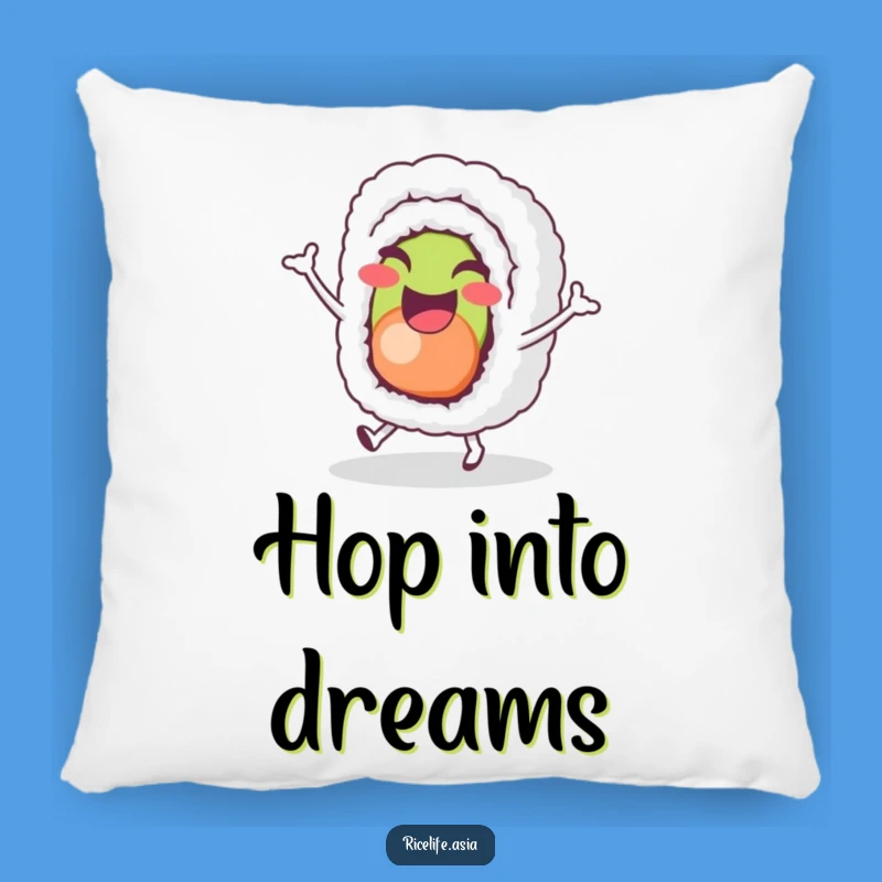 Funny Sushi Hop Pillow: Cuddle Up with Comedic Charm!
