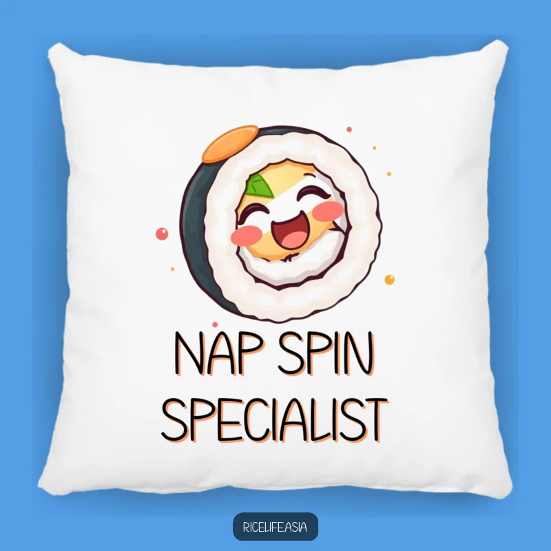 Funny Spinning Sushi Roll Pillow: Snuggle Up with Joyful Comfort
