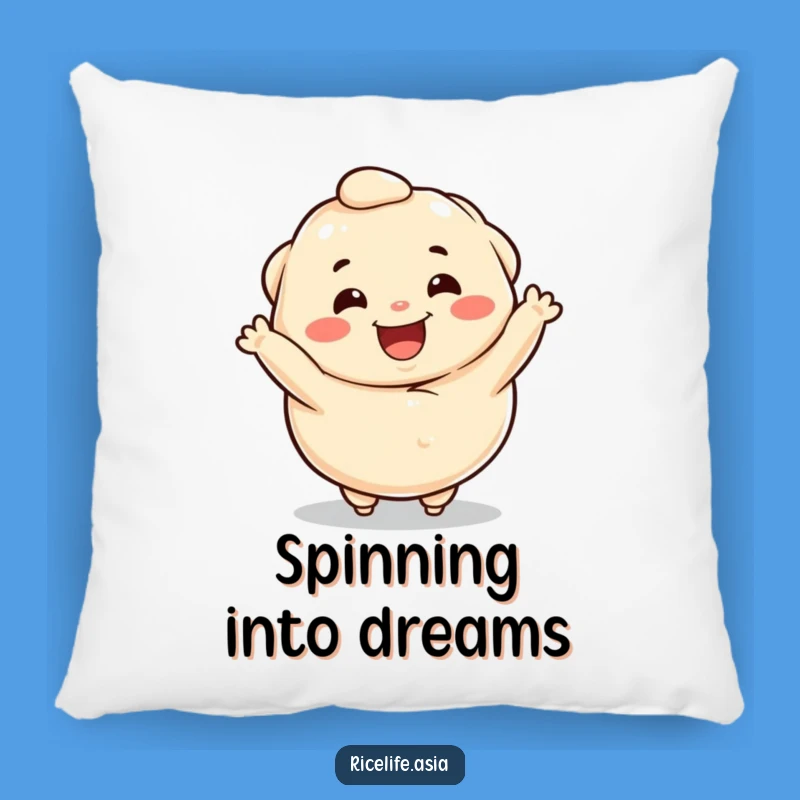 Funny Dumpling Spin Pillow: Snuggle Up with a Happy Character Friend