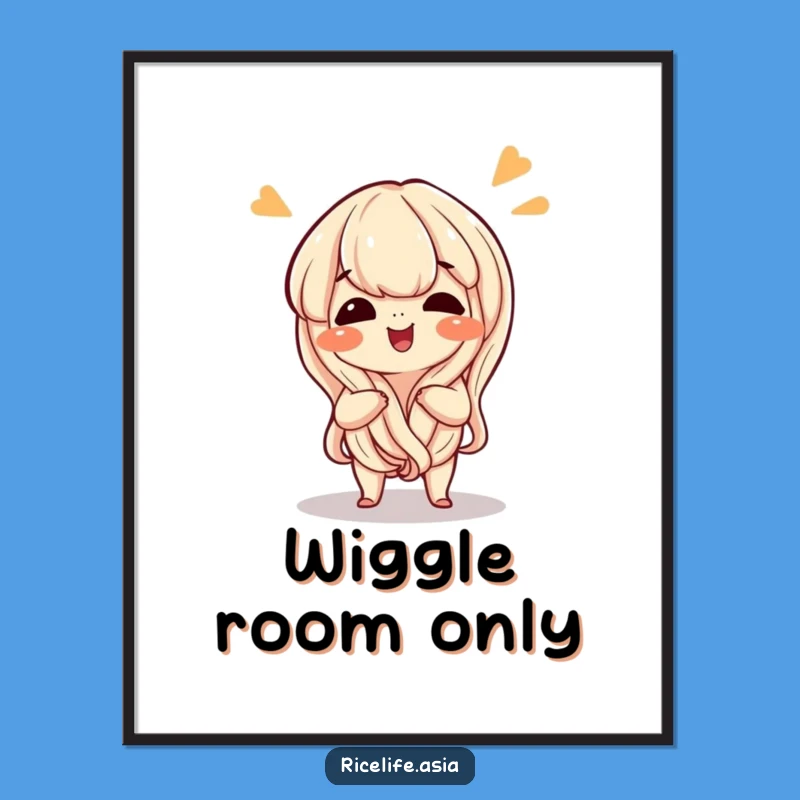 Funny Giggling Noodle Digital Art: Playful Wiggle Graphic, Instant Humor Download