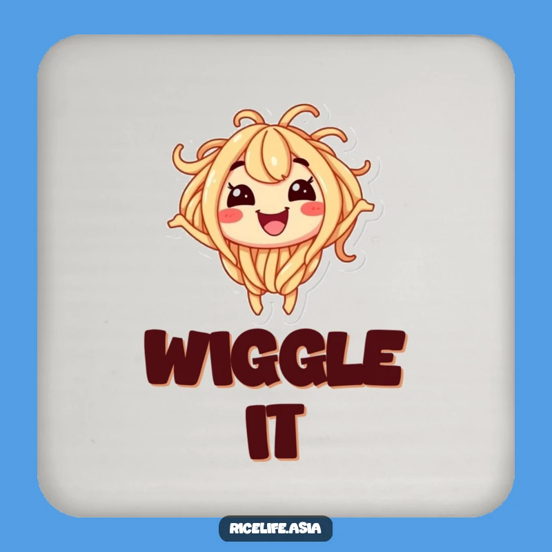 Funny Noodle Wiggle Coaster: Protect Surfaces with Excited Character Charm