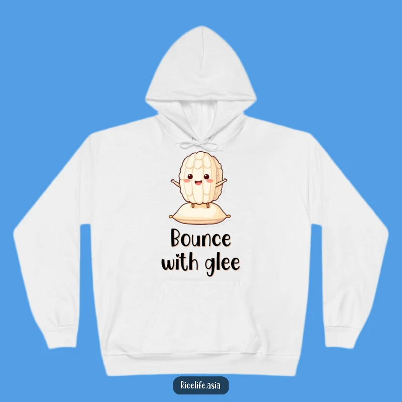 Cozy Funny Bouncing Rice Hoodie: Comfort and Comedic Bounce!