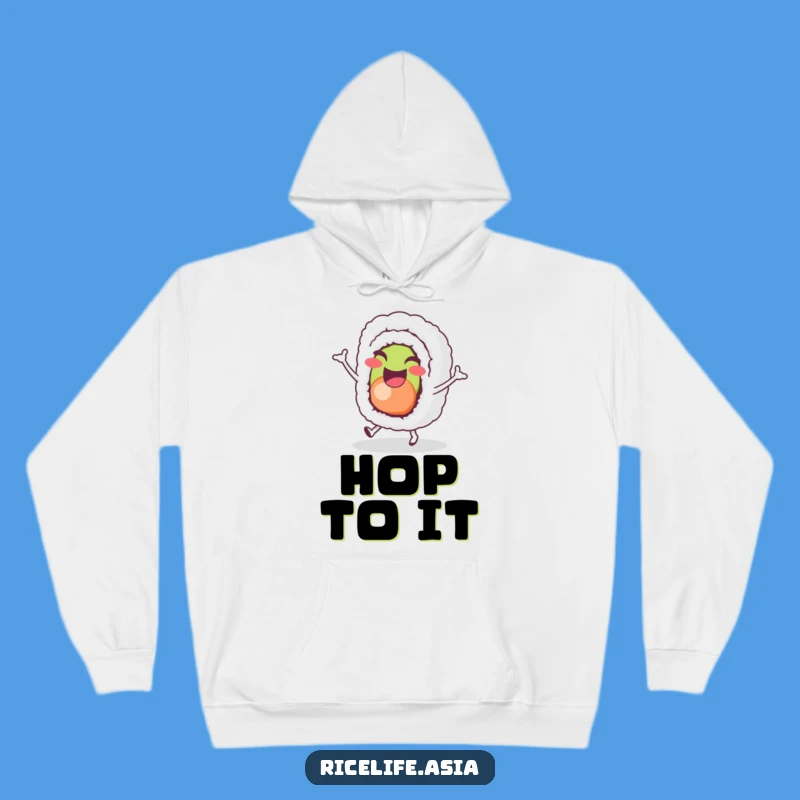 Cozy Funny Sushi Hop Hoodie: Warmth and Whimsical Fun!