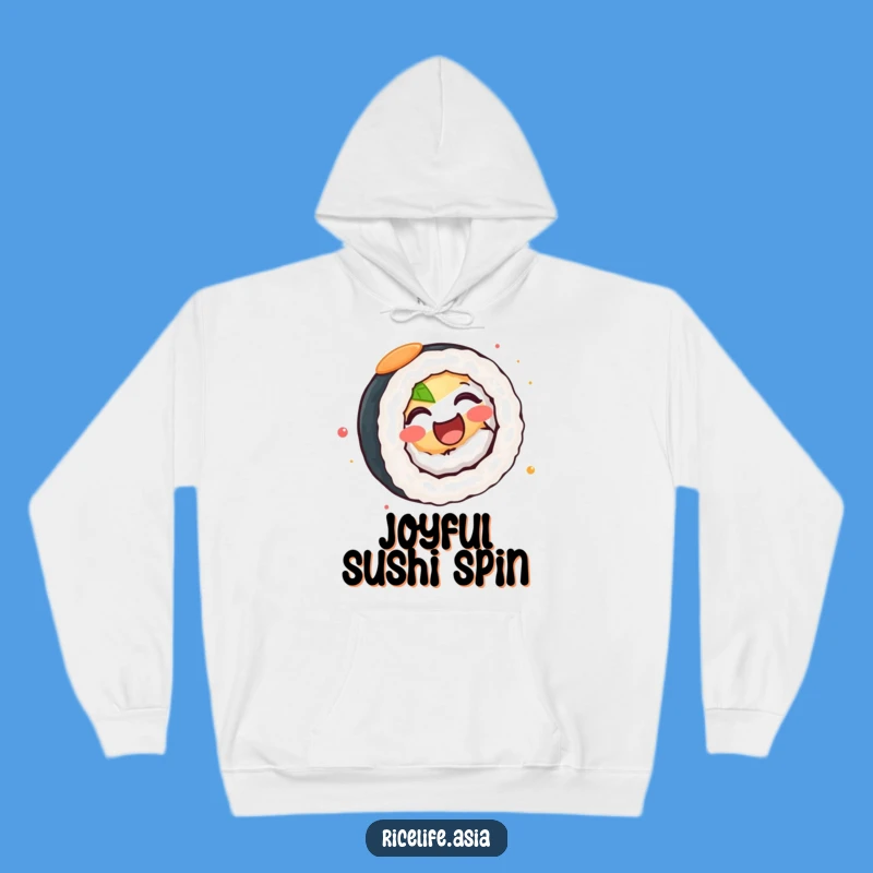 Funny Spinning Sushi Roll Hoodie: Cozy Up with Joyful Charm