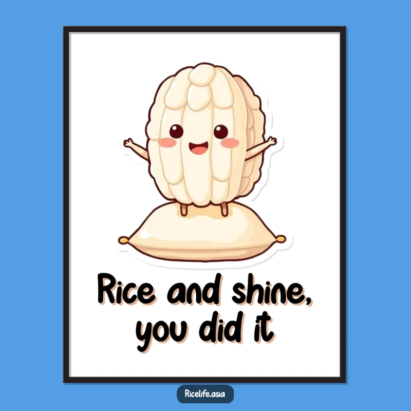 Free Printable Rice Wall Art: Funny Bouncing Cushion Downloadable