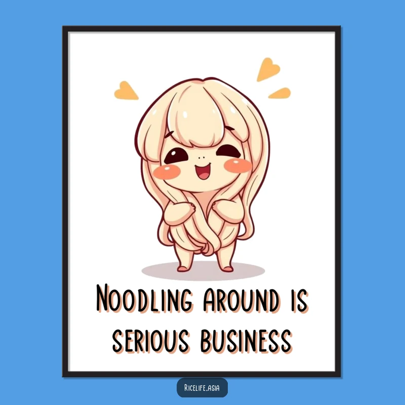 Funny Free Printable Noodle Art: Giggling Wiggle Downloadable Wall Decor for Kitchens!