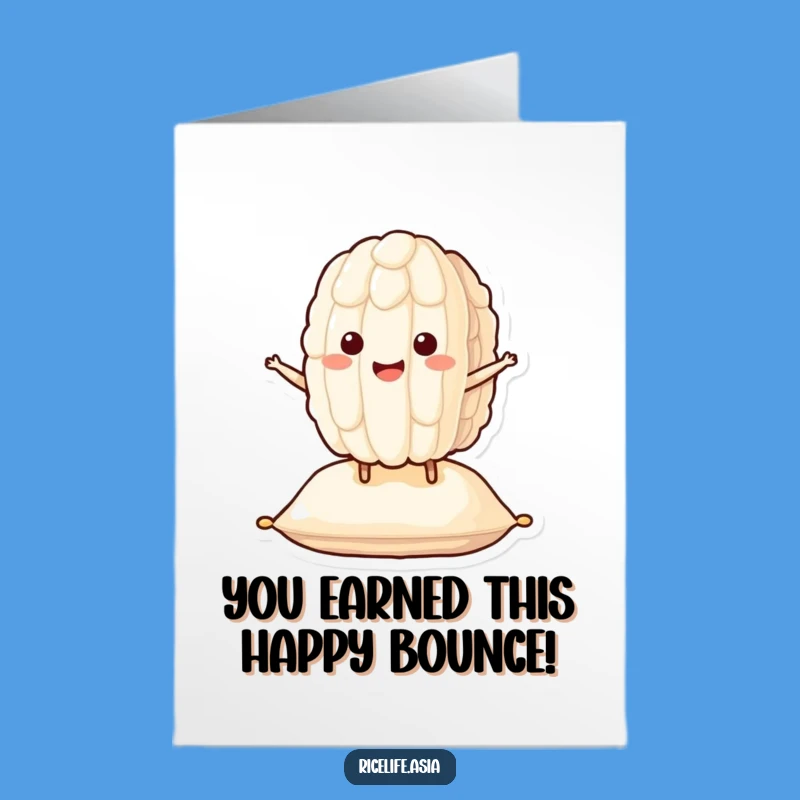 Free Printable Rice Congrats Card: Funny Bouncing Cushion Download