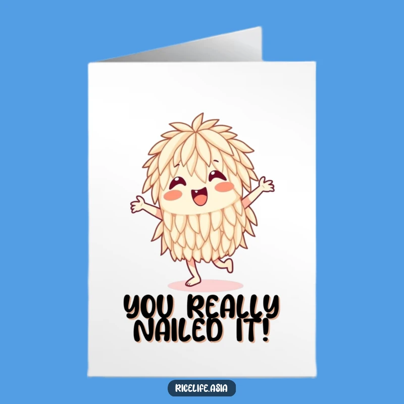 Free Printable Congrats Card: Hilarious Jigging Rice Grain, Download & Print Today!