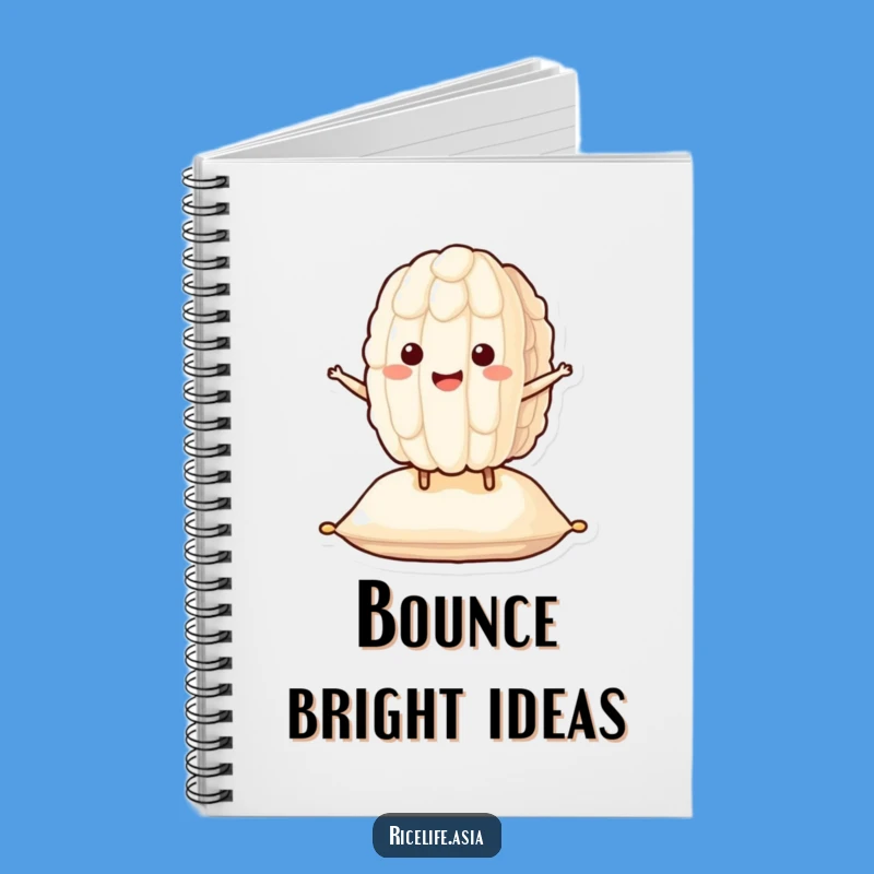 Funny Bouncing Rice Notebook: Jot Down Happy Thoughts!
