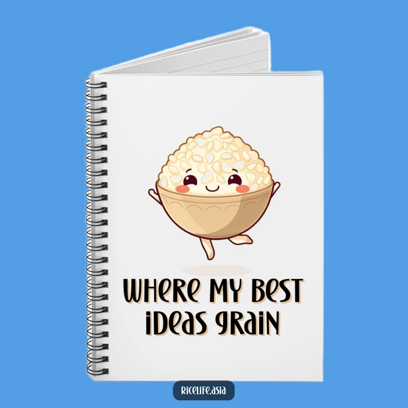 Funny Rice Bowl Pirouette Notebook: Delightful Journal, Perfect Gift for Writers
