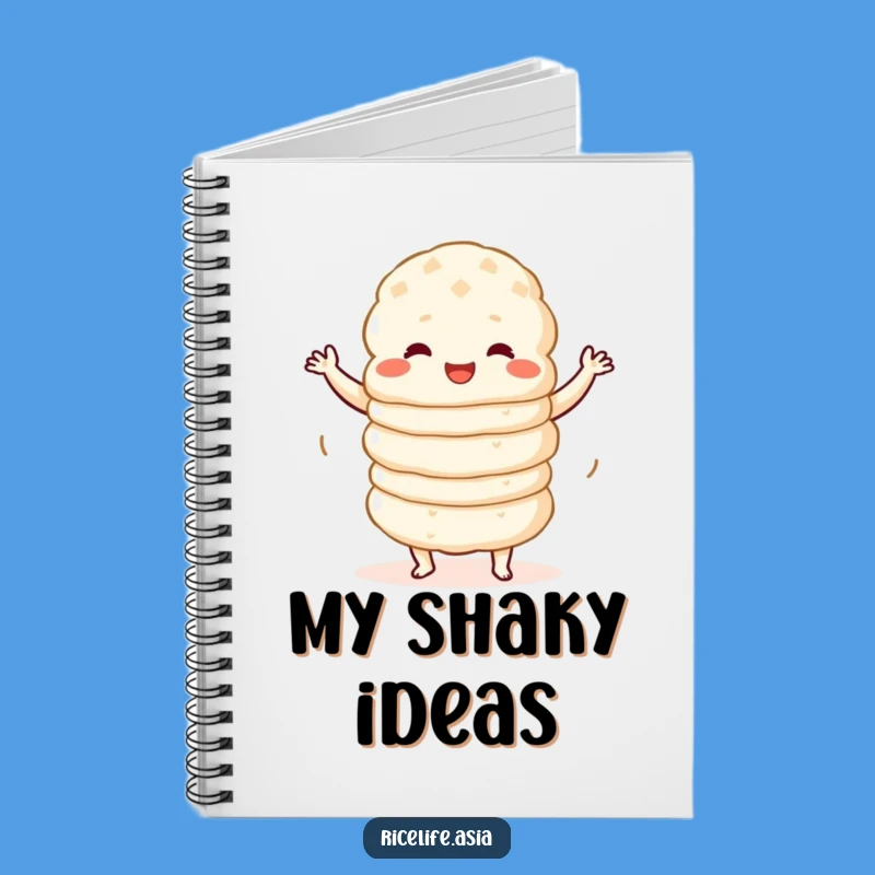 Funny Wobbly Dance Rice Cake Notebook: Jot Ideas with a Cheerful Wobble