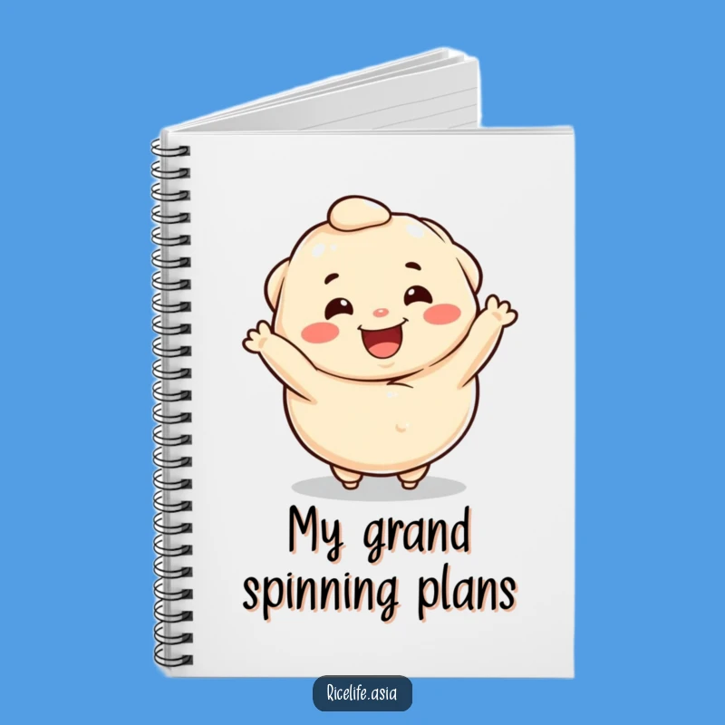 Funny Dumpling Spin Notebook: Capture Ideas with a Happy Character's Flair