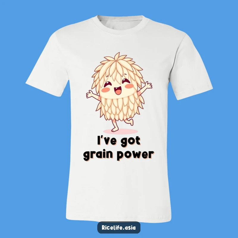 Funny Dancing Rice Grain T-Shirt: Wear Your Joyful Jig This Season