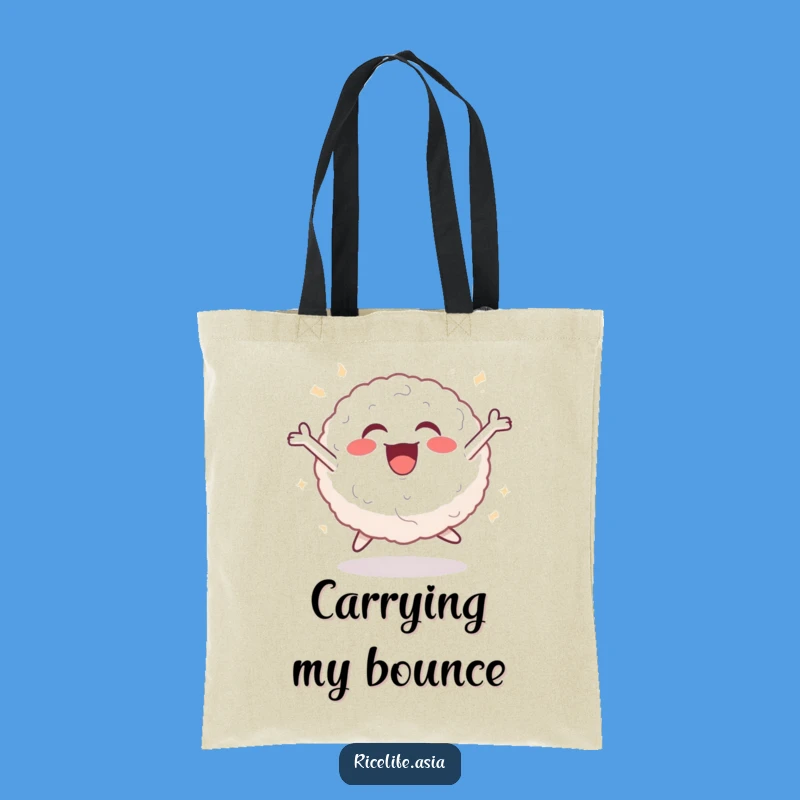 Funny Leaping Rice Ball Tote Bag - Carry Your Joy Everywhere