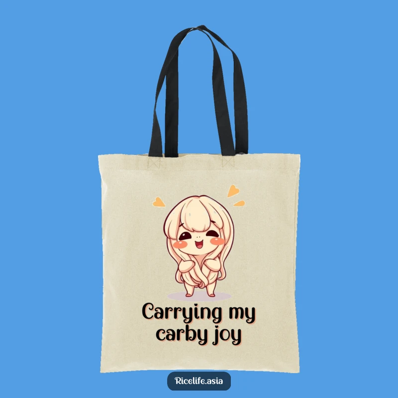 Funny Giggling Noodle Tote Bag: Playful Wiggle Design, Carry Your Humor Everywhere
