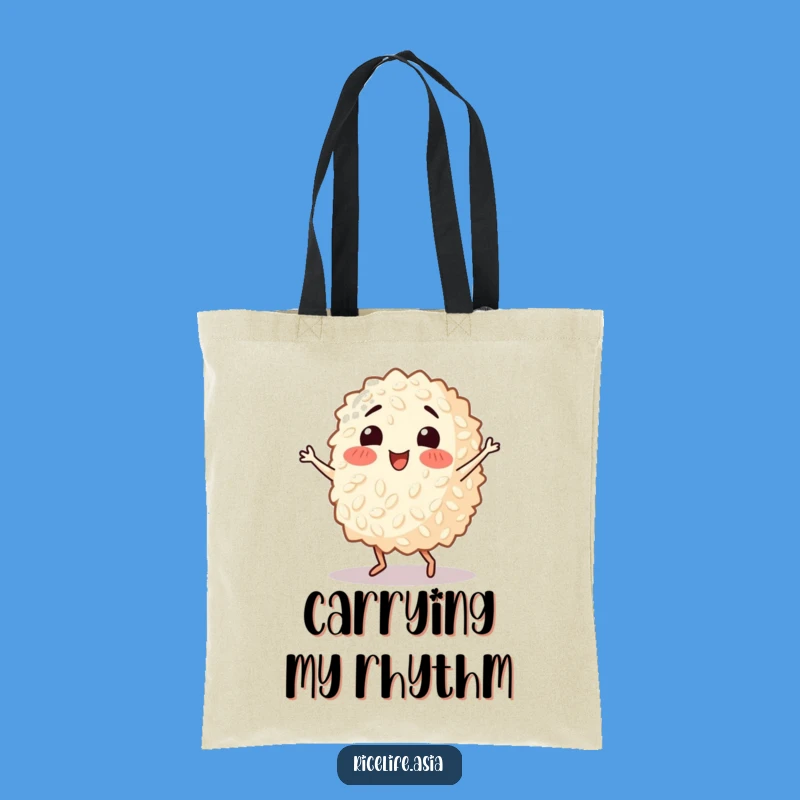 Funny Dancing Rice Grain Tote Bag - Carry Your Rhythm & Snacks
