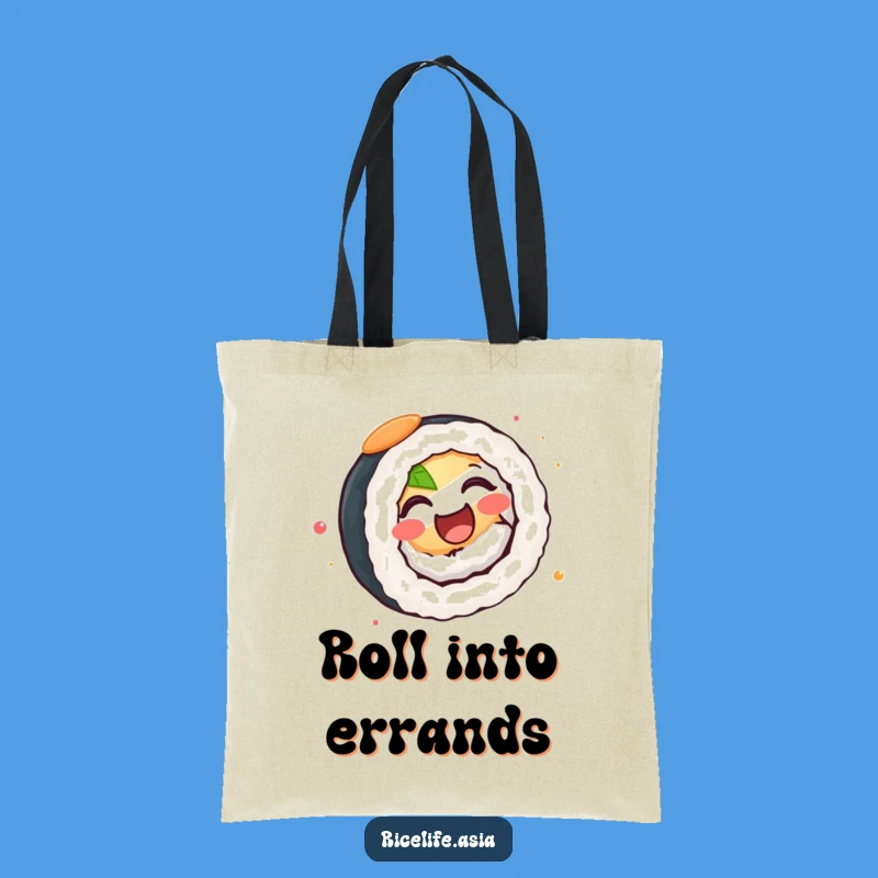 Funny Spinning Sushi Roll Tote Bag: Carry Your Fun Everywhere