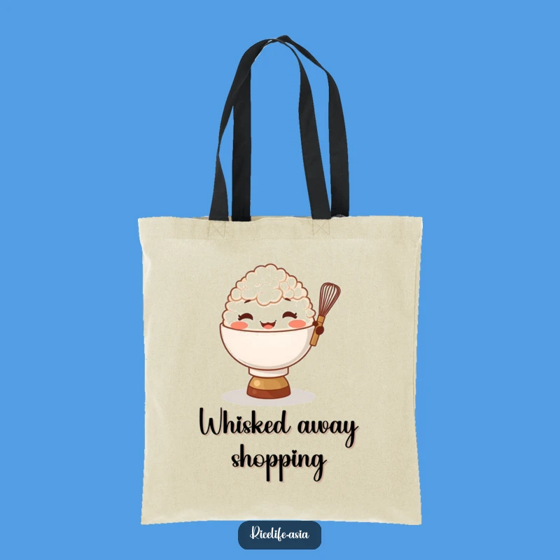 Funny Rice Bowl Whisk Tote Bag: Carry Your Kitchen Fun!